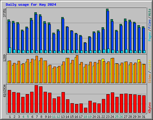 Daily usage for May 2024