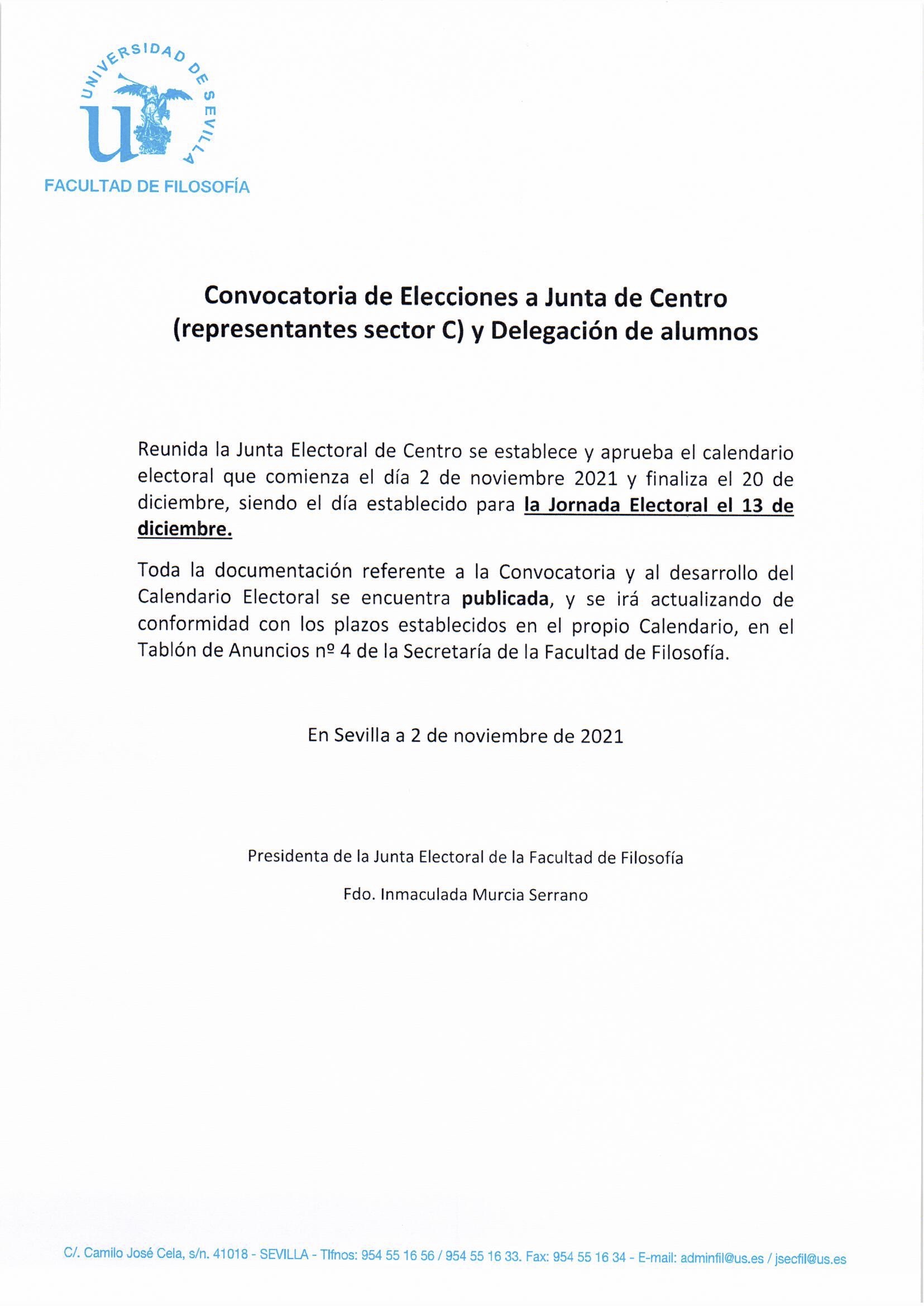 PUBLICACIÓN CONVOCATORIA Y CALENDARIO ELECTORAL