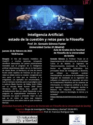 Conferencia "Inteligencia Artificial: estado de la cuestión y retos para la Filosofía"