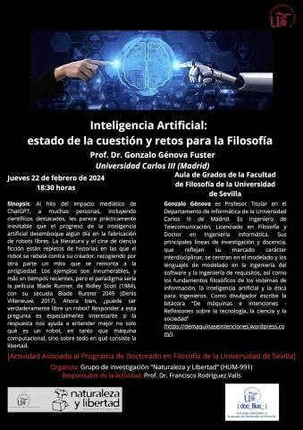 Conferencia "Inteligencia Artificial: estado de la cuestión y retos para la Filosofía"