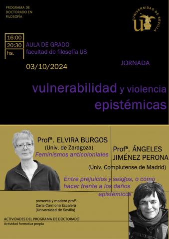 03-10-2024 JORNADA sobre "Vulnerabilidad y violencia epistémicas"